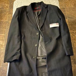 Men’s Black 3-Button Trench Coat